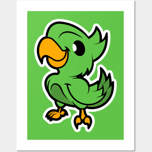 Parrot - Cartoon Animals - Cartoon Island Posters and Art